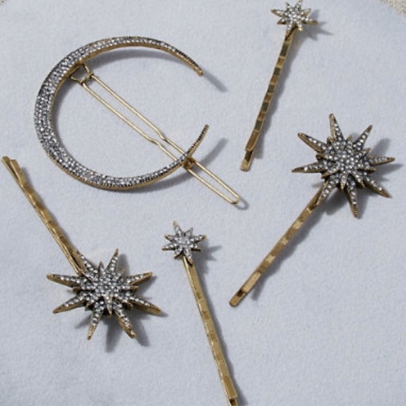 Anthropologie’s BHLDN Star Hair Pins Astria Hair Pin Set✨ - Picture 2 of 11